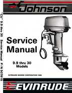 1987 Johnson/Evinrude "CU" 9.9 thru 30 HP models Service Manual, P/N 507615