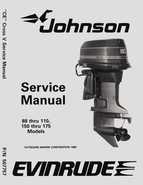 1989 Johnson/Evinrude Outboards 88 thru 110 150 thru 175 models Service RepaIr Manual P/N 507757