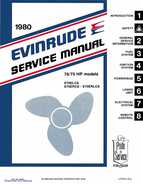 1980 Evinrude Outboards Service and Repair Manual 70/75HP models P/N 5494