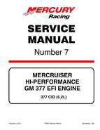 1999 Mercruiser HI-Performance GM 377 EFI Engine Service Manual